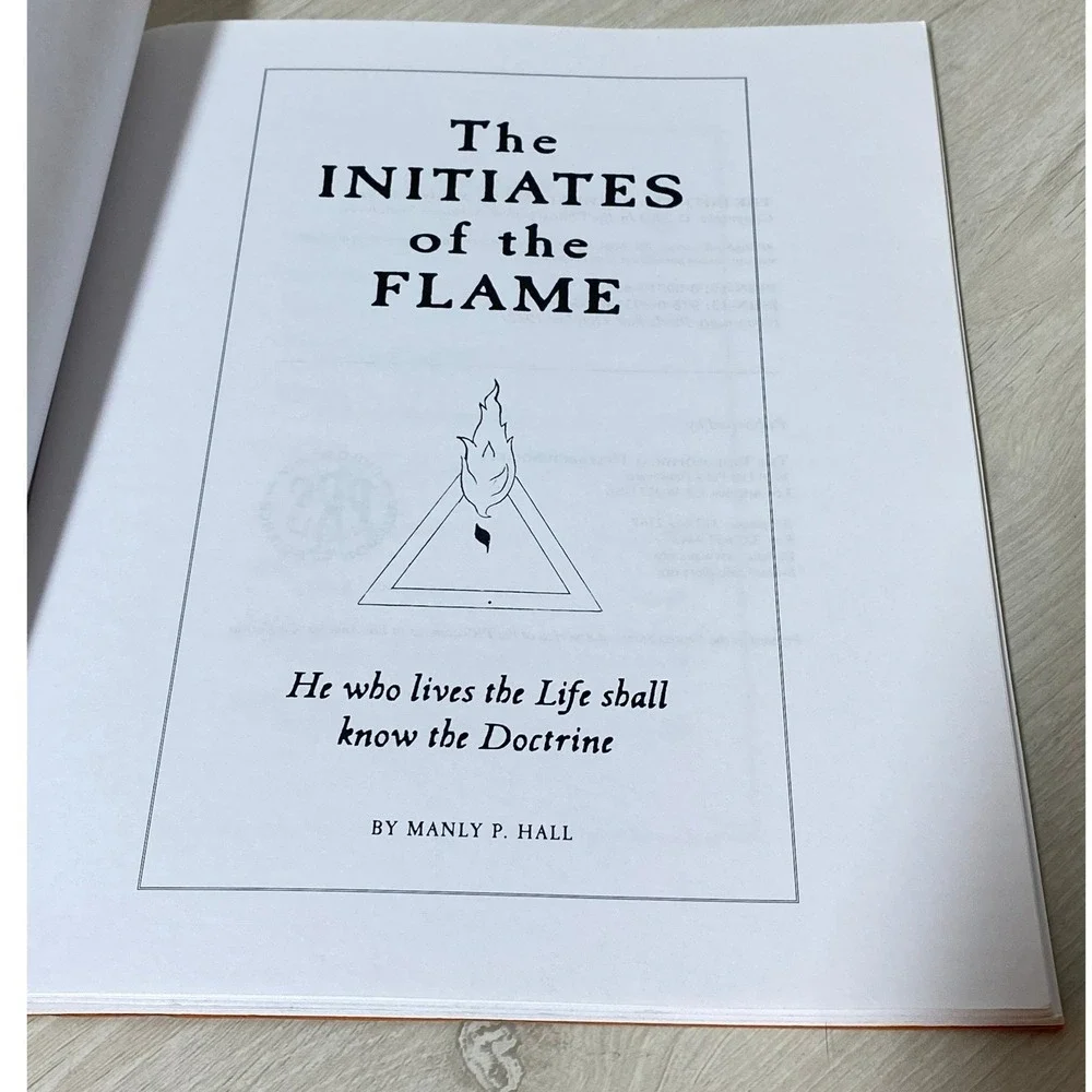 The Initiates of the Flame Manly P Hall Esoteric Philosophy Occult Mysticism PRS